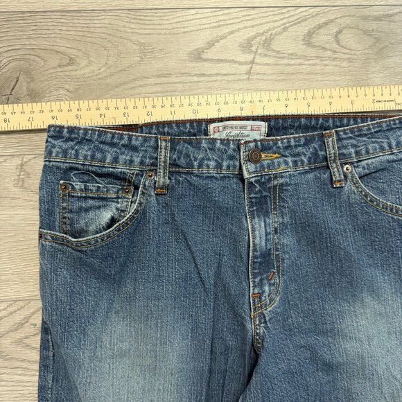 Levi Stretch Boot Cut Jeans Size 12 Short Womens Mid Rise Blue Medium Wash - Picture 9 of 13